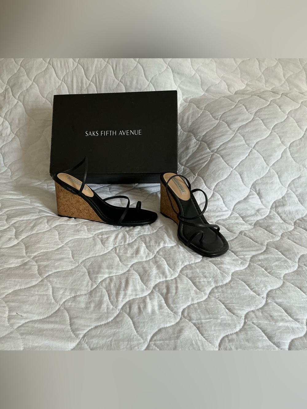 Saks Fifth Avenue | Strappy Wedge Sandals - Picture 3 of 7